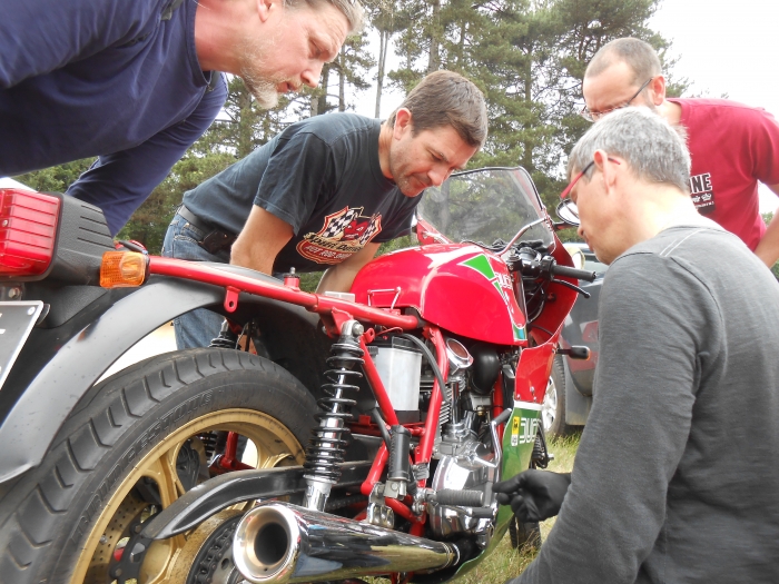 Cafe racer Montlhery Paris France motorcycle tour -